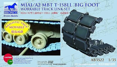 AB3522 U.S. M1A1/A2 MBT T158LL `BIG FOOT&#39 WORKABLE TRACK LINK SET