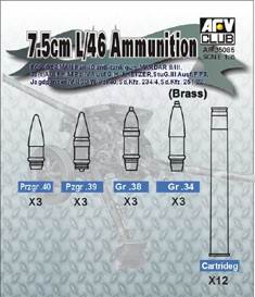 AF35085 PANZER IV 7.5CM KWK L/46 AMMO SET