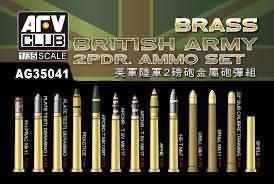 AFAG3541 BRITISH ARMY 2-PDR BRASS AMMO SET