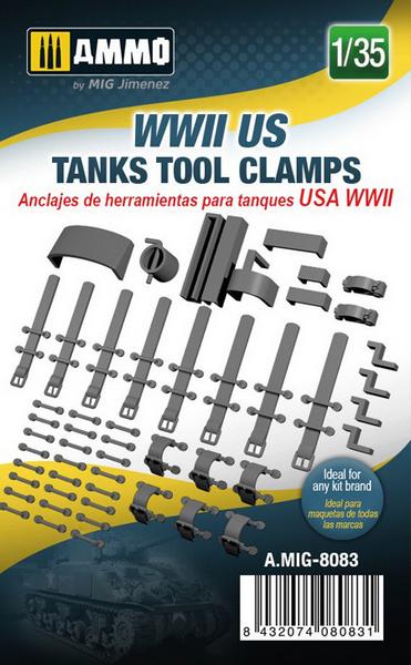 AMIG8083 WWII US TANKS TOOL CLAMPS