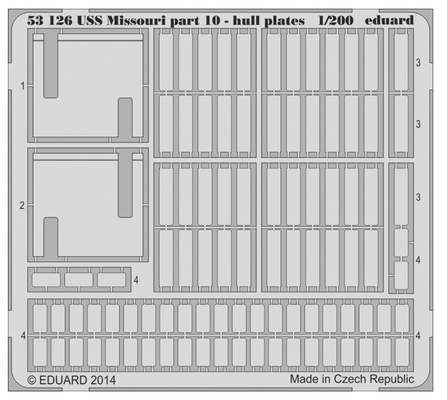 ED53126 USS MISSOURI BB-63 PART 10 - HULL PLATES (TRUMPETER)