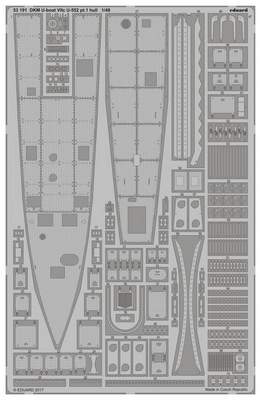 ED53191 DKM U-BOAT TYPE VIIC U-552 (WWII) PT.1 HULL (TRUMPETER)