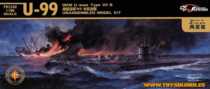 FH1102 U-BOAT TYPE VII B DKM U-99 (2SET)