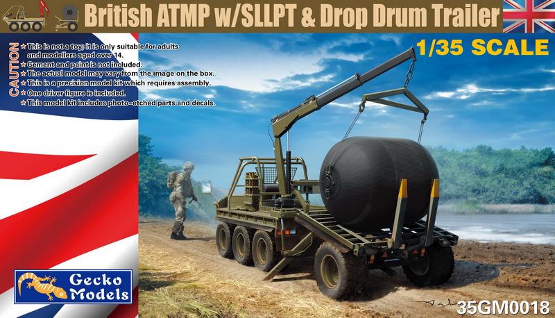 35GM0018 BRITISH ATMP W/SLLPT & DROP DRUM TRAILER