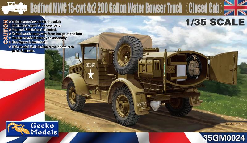 35GM0024 BEDFORD MWC 15-CWT 4X2 200 GALLON WATER BOWSER TRUCK (CLOSE CAB)