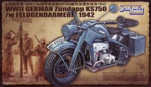 GWHL3524 WWII GERMAN ZUNDAPP KS 750 /W FELDGENDARMERIE 1942