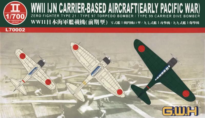 GWHL70002  1/700 WWII IJN CARRIER-BASED AEROPLANES (EARLY PACIFIC WAR)