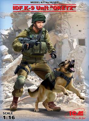 ICM16102 K-9 ISRAELI POLICE TEAM OFFICER WITH DOG (NUEVO MOLDE) <DIV STYLE=DISPLAY:NONE>G2B3316102</DIV>