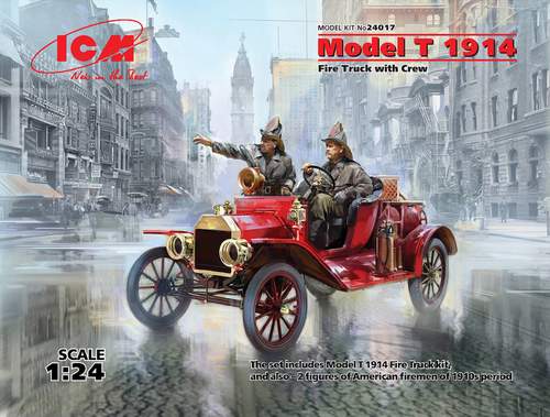 ICM24017 MODEL T 1914 FIRE TRUCK WITH CREW <DIV STYLE=DISPLAY:NONE>G2B3314017</DIV>
