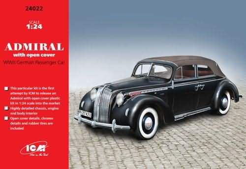 ICM24022 ADMIRAL CABRIOLET WITH OPEN COVER WWII GERMAN PASSENGER CAR