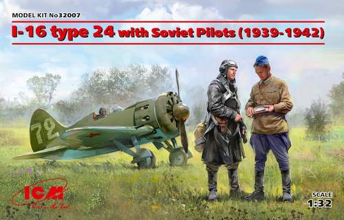 ICM32007 POLKARPOV I-16 TYPE 24 WITH SOVIET PILOTS (1939-1942)