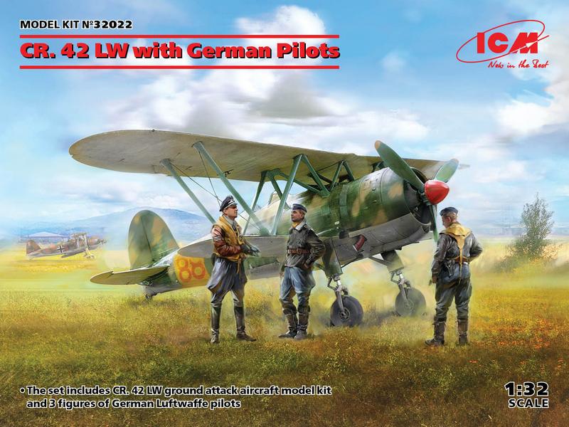 ICM32022 FIAT CR.42 LW WITH GERMAN PILOTS <DIV STYLE=DISPLAY:NONE>G2B3312022</DIV>