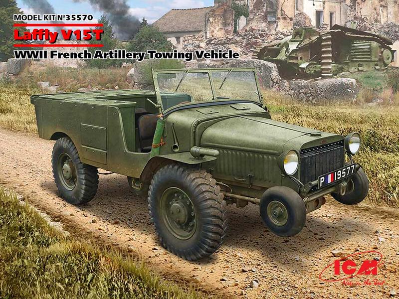 ICM35570 LAFFLY V15T, WWII FRENCH ARTILLERY TOWING VEHICLE (NUEVO MOLDE) <div style=display:none>G2B3315570</div>