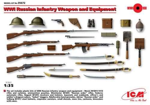 ICM35672 WWI RUSSIAN INFANTRY WEAPON AND EQUIPMENT