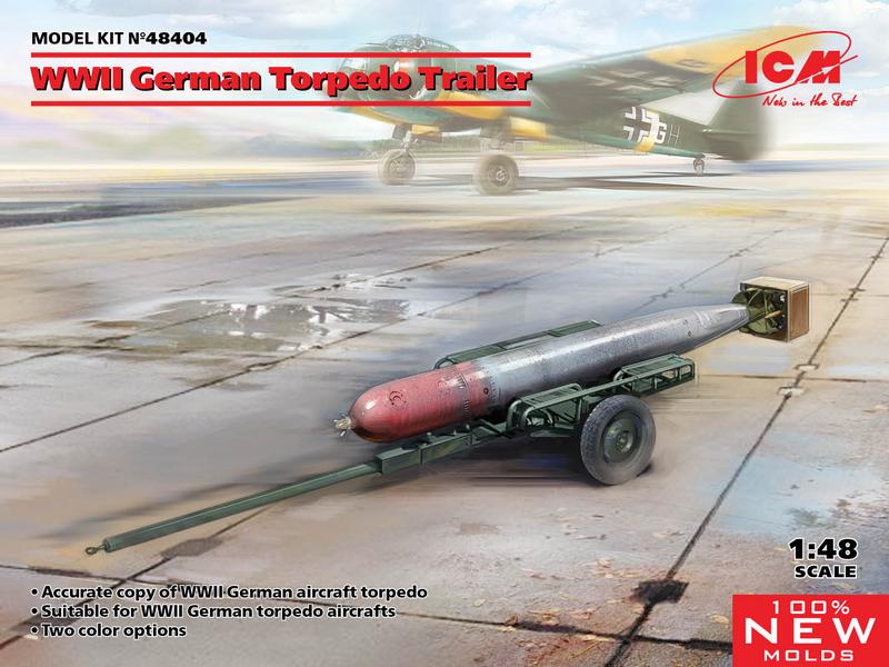 ICM48404 WWII GERMAN TORPEDO TRAILER (NUEVO MOLDE) <DIV STYLE=DISPLAY:NONE>G2B3318404</DIV>