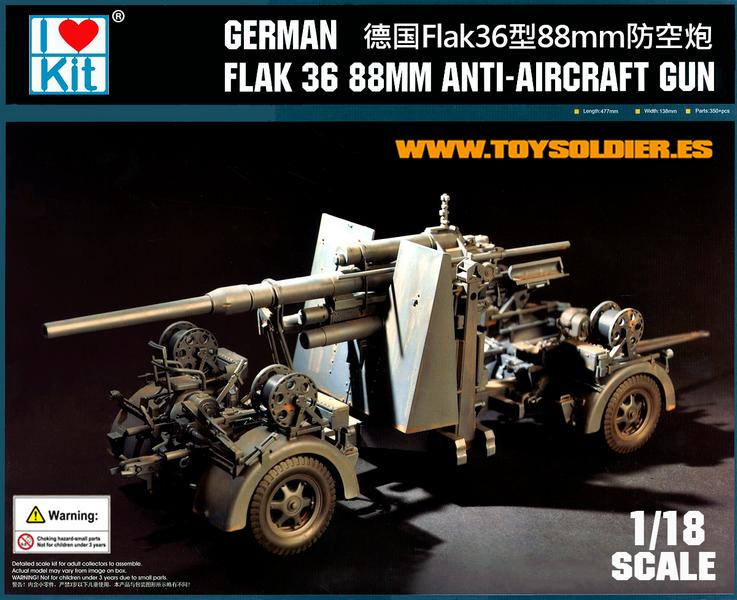 LK61701 GERMAN FLAK 36 88MM ANTI-AIRCRAFT GUN<DIV STYLE=DISPLAY:NONE>G2B9331701</DIV>