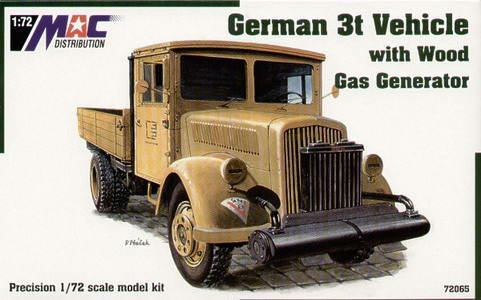 MAC72065 GERMAN 3T LORRY WITH WOOD GAS GENERATOR