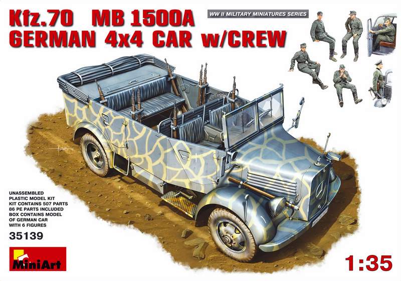 MT35139 KFZ.70 (MB 1500A) GERMAN 4X4 CAR WITH CREW