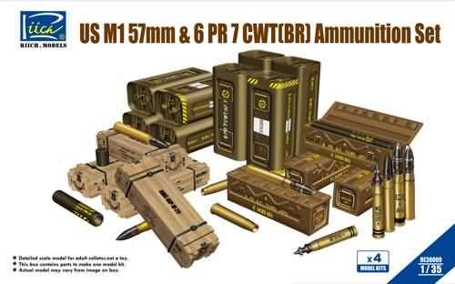 RE30009 US M1 57MM & 6PR 7CWT (BR) AMMUNITION SET (MODEL KITS X4)