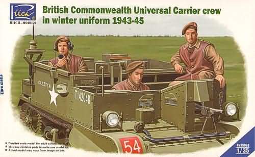 RV35028 BRITISH COMMONWEALTH UNIVERSAL CARRIER MK.II CREW IN WINTER UNIFORM 1943-1945