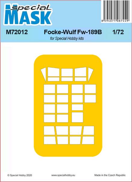 SHM72012 FOCKE-WULF FW-189B MASK (SPECIAL HOBBY) <DIV STYLE=DISPLAY:NONE>G2B7002012</DIV>