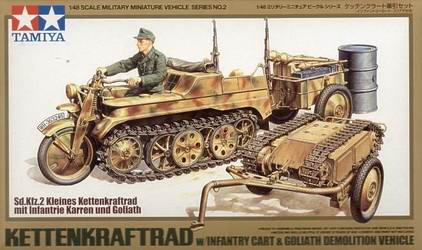 TA32502 KETTENKRAD WITH GOLIATH INFANTRY CART.