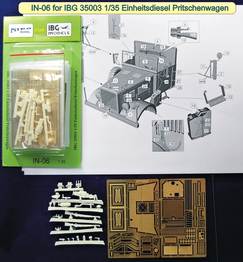 IBGIN-06 EINHEITSDIESEL PRITSCHENWAGEN WITH METAL CARGO BODY UPGRADE KIT