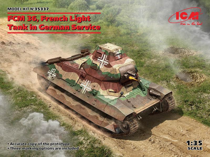 ICM35337 FCM 36, FRENCH LIGHT TANK IN GERMAN SERVICE  <DIV STYLE=DISPLAY:NONE>G2B3315337</DIV>