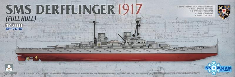 TAK0SP7040 SMS DERFFLINGER 1917 (FULL HULL) W/METAL BARRELS 8PCS <DIV STYLE=DISPLAY:NONE>G2B3467040</DIV>